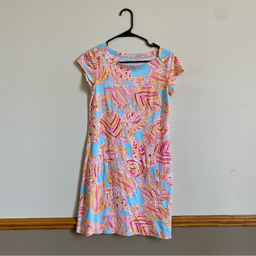 Lilly Pulitzer Loren Boatneck Dress Tini Bikini Breakwater Blue XS
